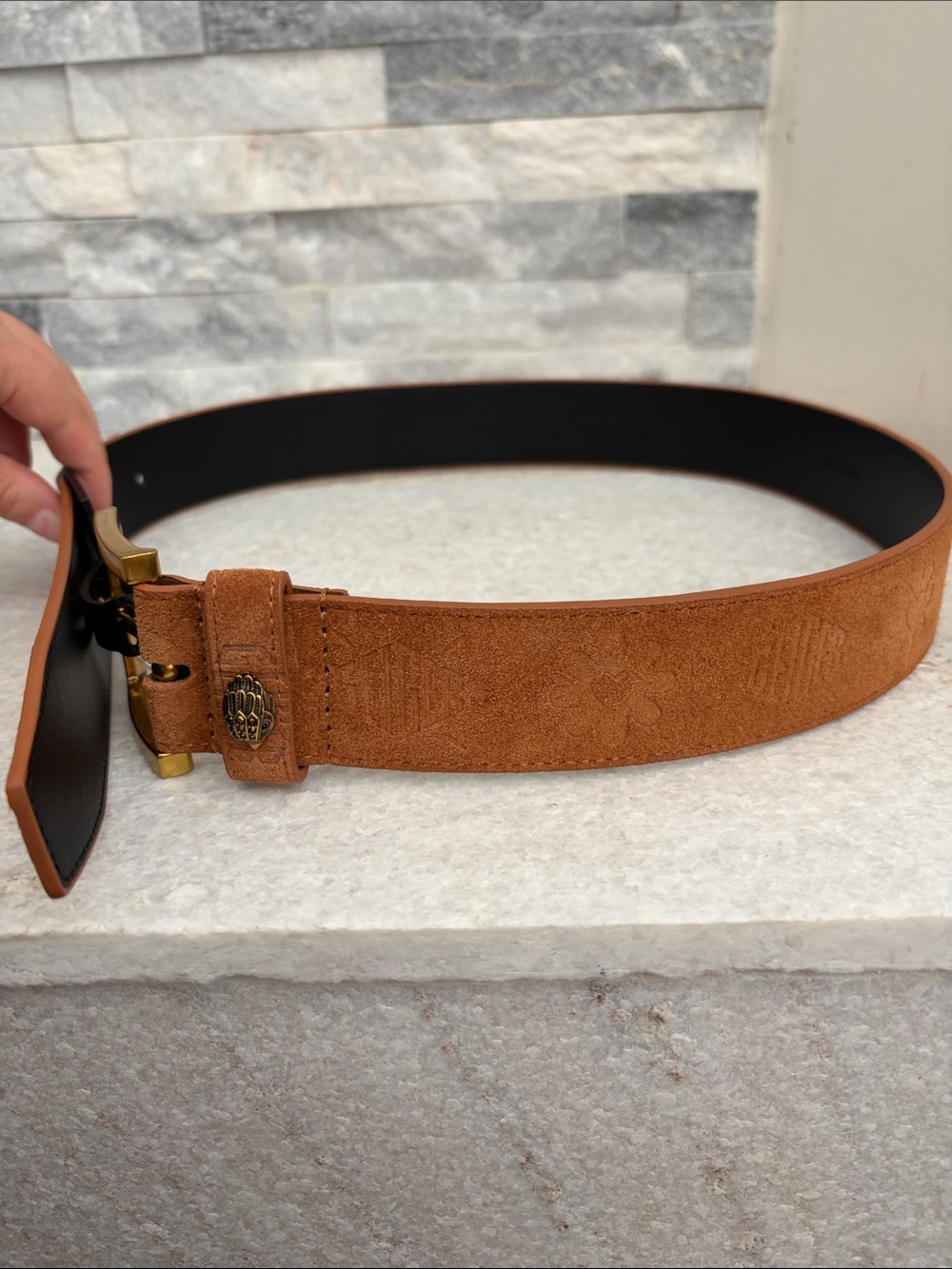 Kurt Geiger London Suede Embossed belt brand new with tags